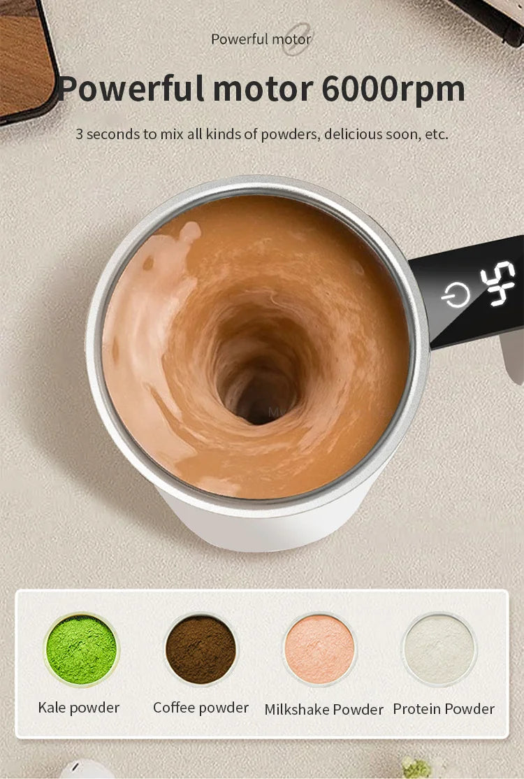 Self-Stirring Magnetic Cup | Automatic Mixing Mug for Hot Drinks