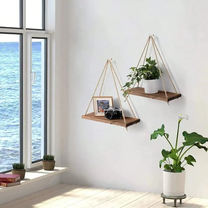 Wooden Swing Wall Hanging Decor | Rustic and Vintage Home Decoration