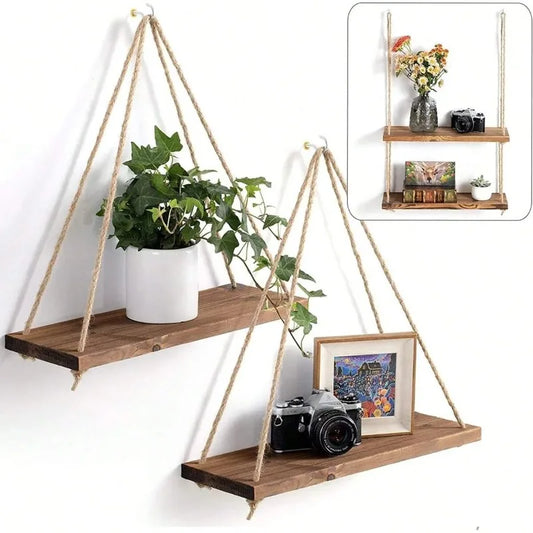 Wooden Swing Wall Hanging Decor | Rustic and Vintage Home Decoration