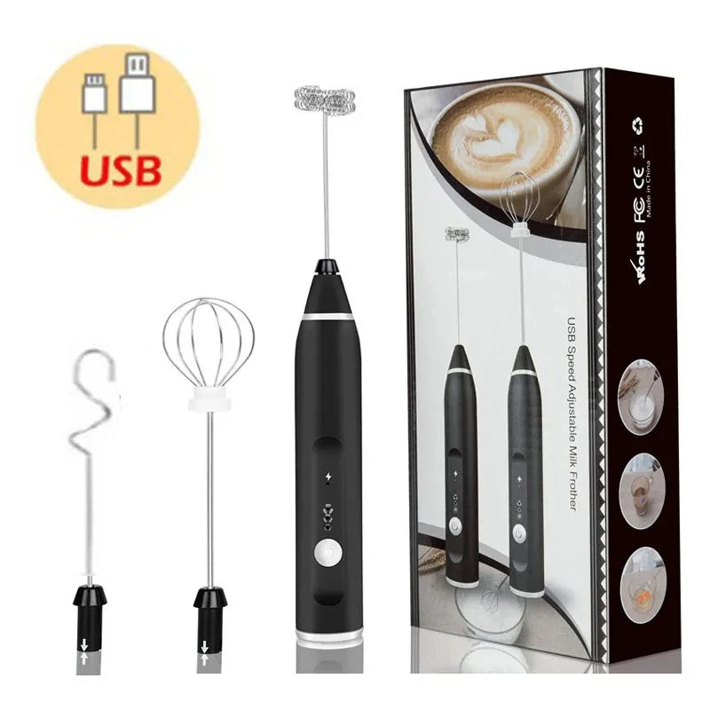 Portable Electric Milk Frother | Handheld Foam Maker for Coffee and Latte