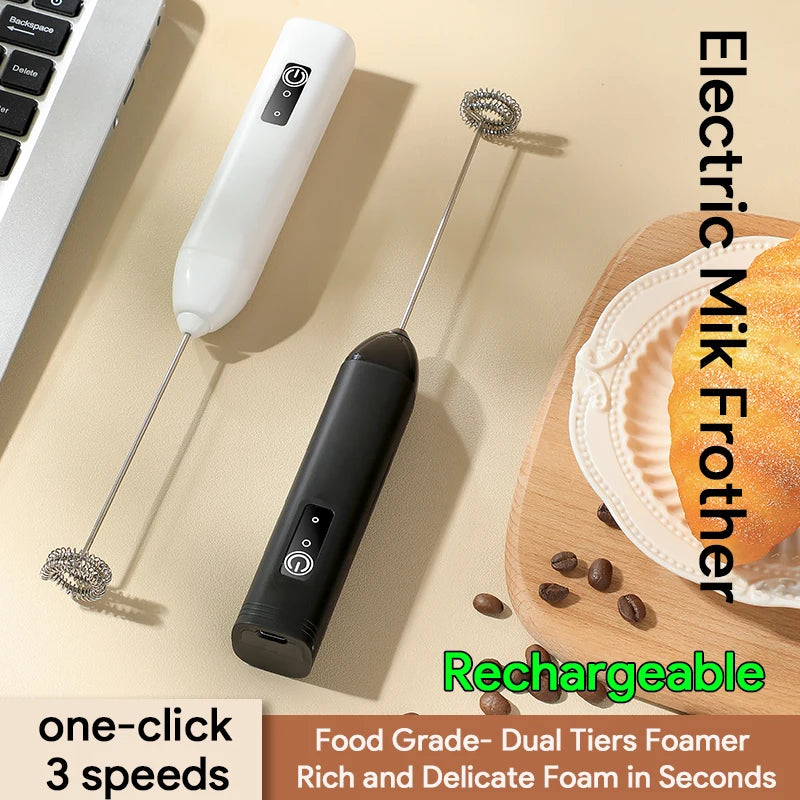 Cordless Electric Hand Mixer | Portable USB Rechargeable Blender for Kitchen
