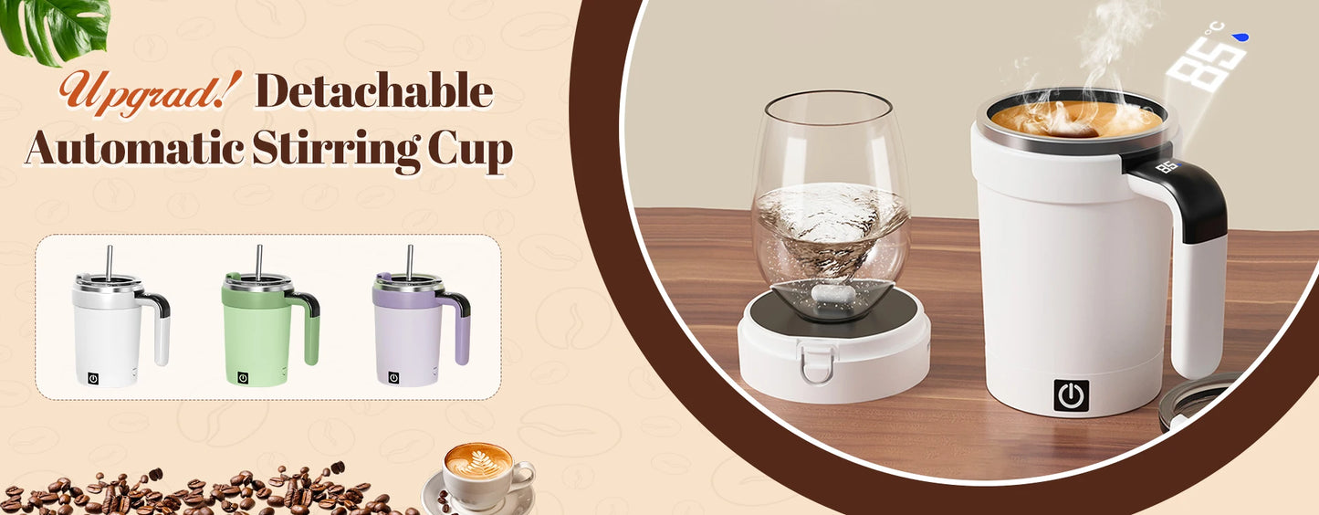 Self-Stirring Magnetic Cup | Automatic Mixing Mug for Hot Drinks