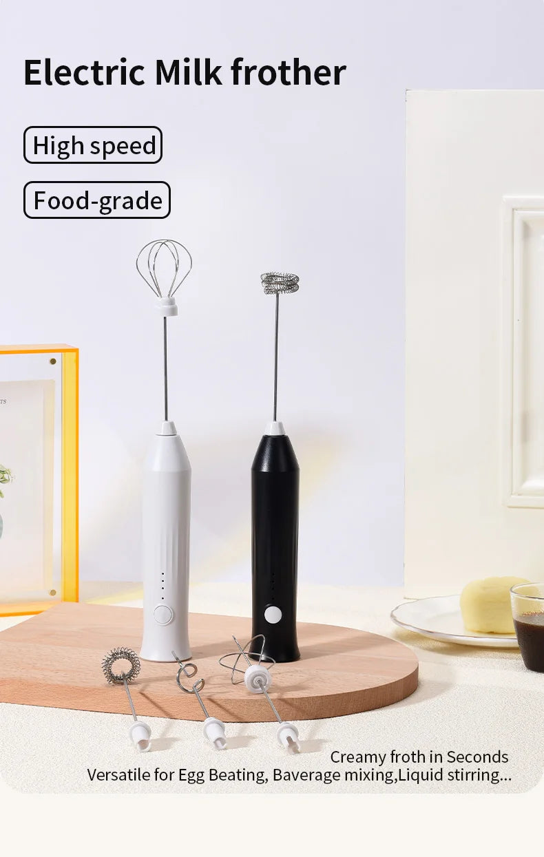 Cordless Electric Hand Mixer | Portable USB Rechargeable Blender for Kitchen