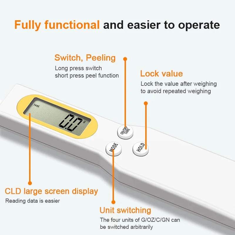 Mini Digital Kitchen Scale with LCD Display | Precision Food Weighing for Cooking and Baking