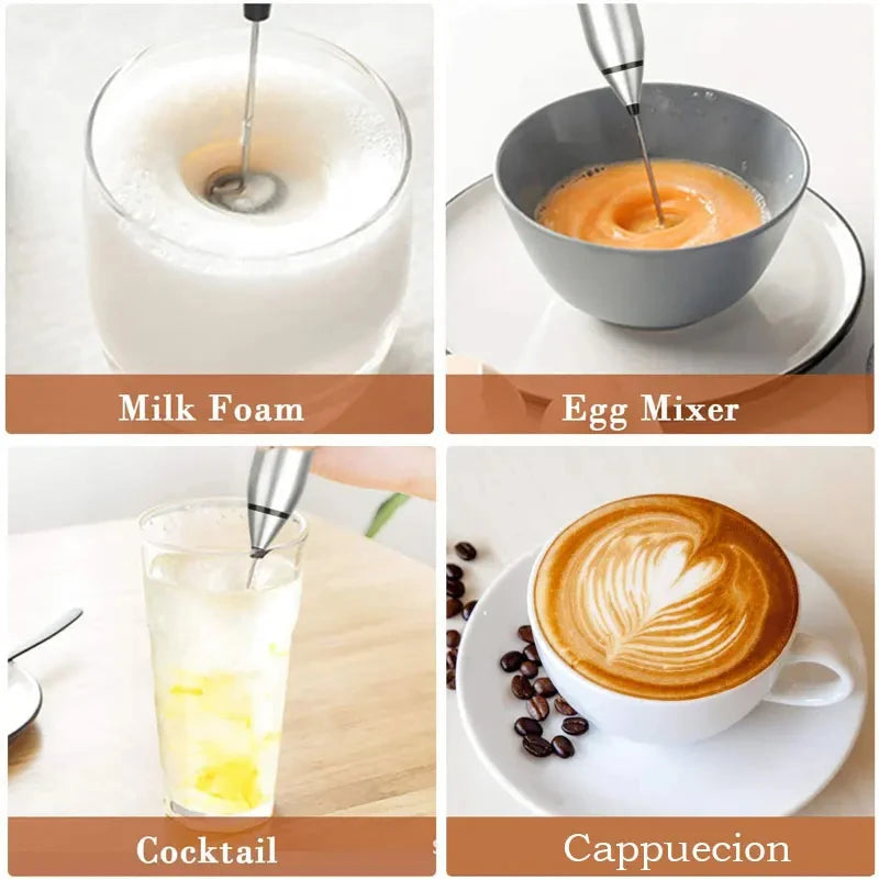 Portable Electric Milk Frother | Handheld Foam Maker for Coffee and Latte