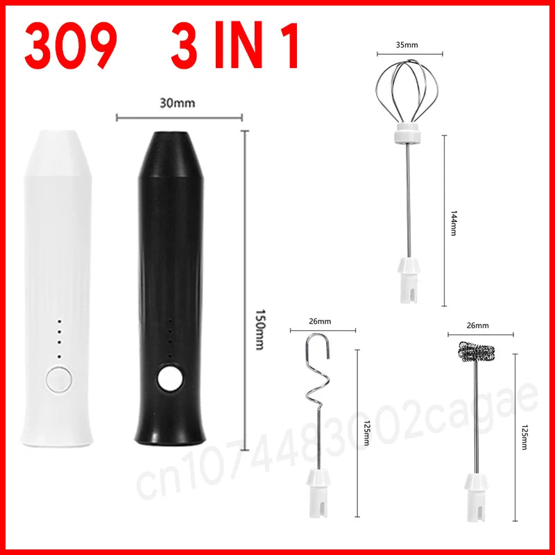 Cordless Electric Hand Mixer | Portable USB Rechargeable Blender for Kitchen