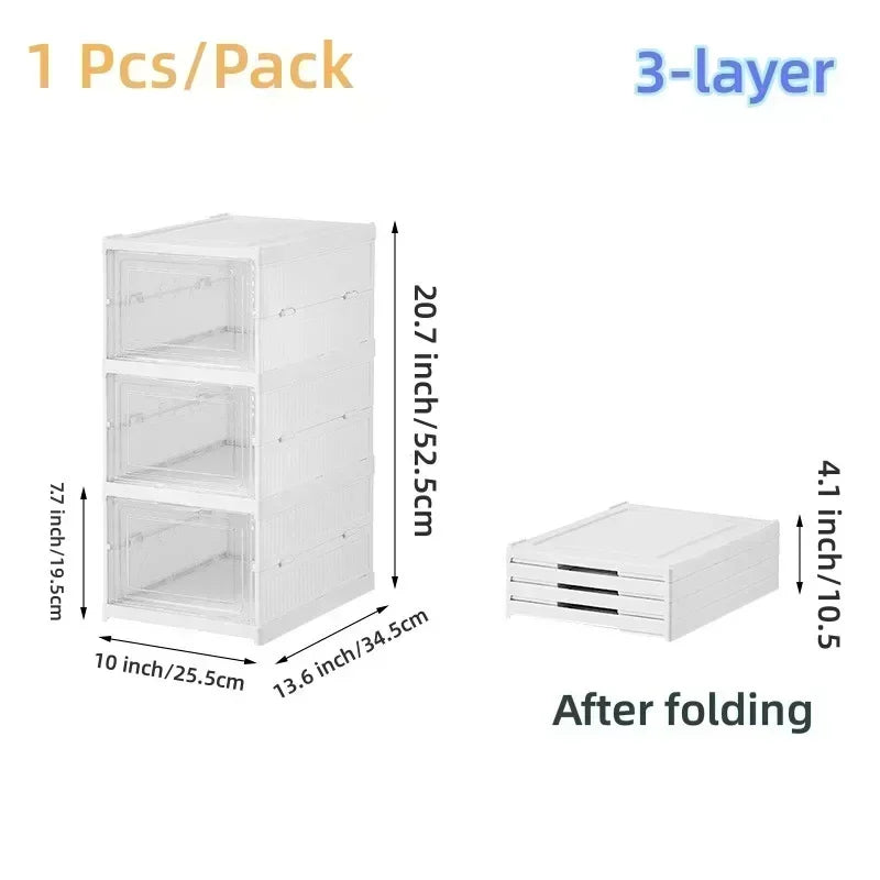 Stackable, Dust-Proof Shoe Box | Space-Saving Transparent Organizer for Shoes