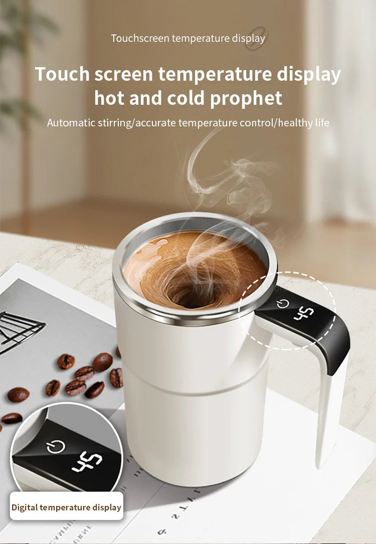 Self-Stirring Magnetic Cup | Automatic Mixing Mug for Hot Drinks