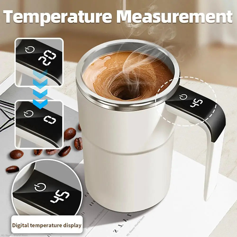 Self-Stirring Magnetic Cup | Automatic Mixing Mug for Hot Drinks
