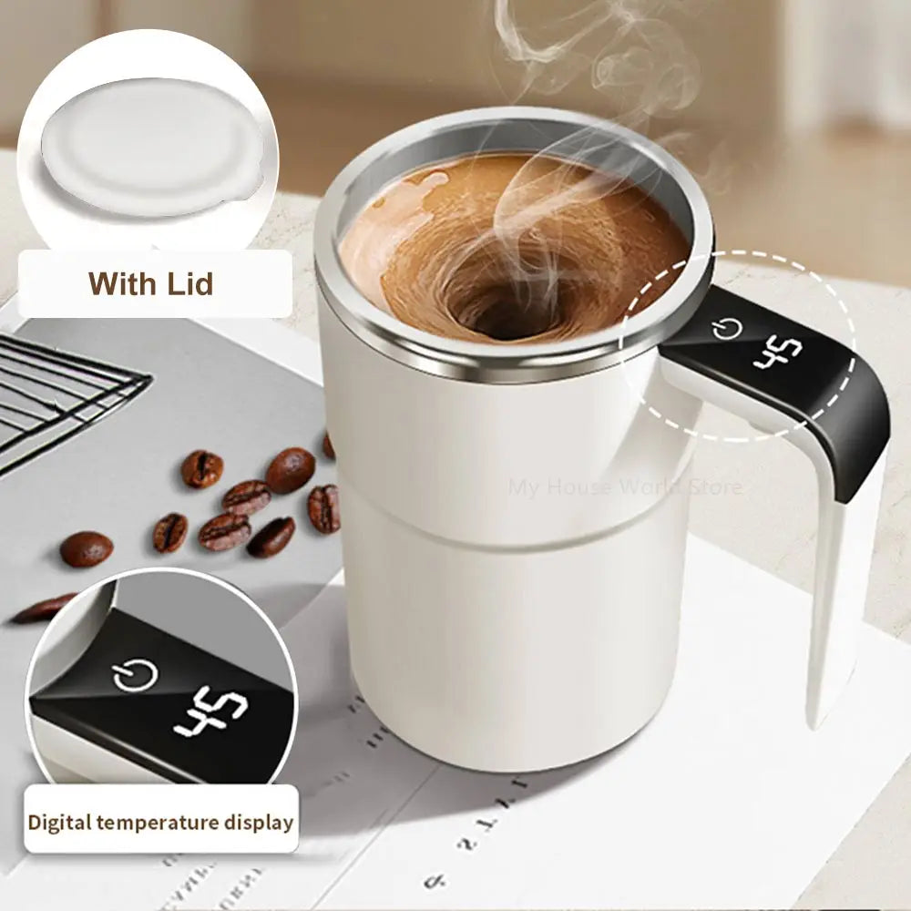 Self-Stirring Magnetic Cup | Automatic Mixing Mug for Hot Drinks