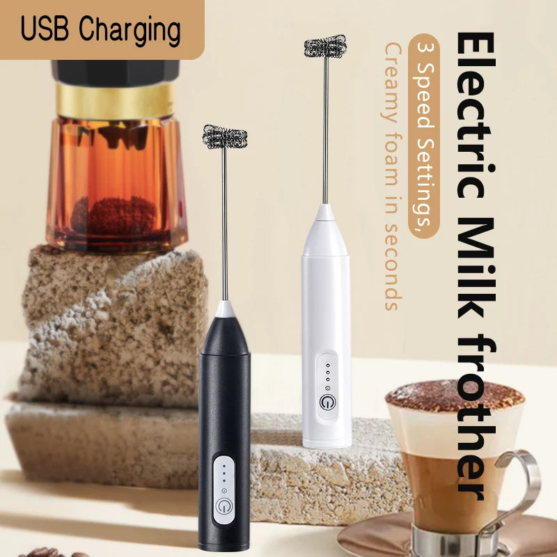 Cordless Electric Hand Mixer | Portable USB Rechargeable Blender for Kitchen