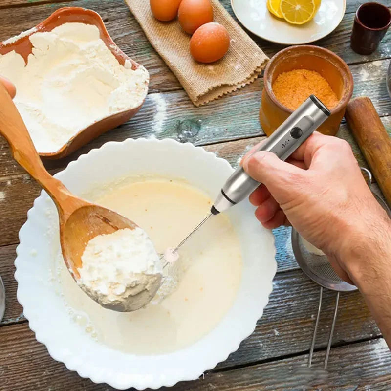 Portable Electric Milk Frother | Handheld Foam Maker for Coffee and Latte