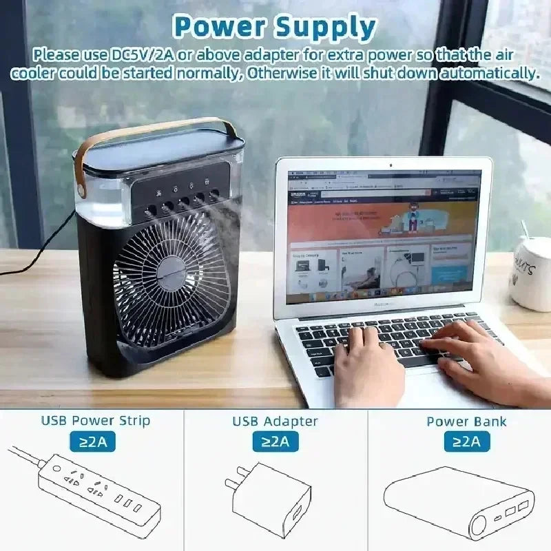 3-in-1 Portable Air Cooler | Humidifier, Air Purifier & Fan