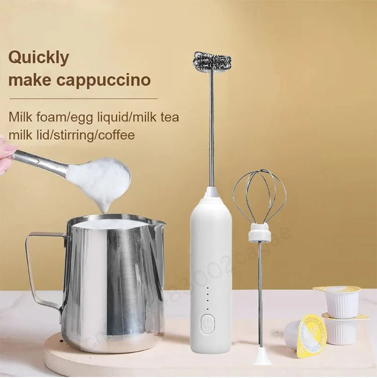 Cordless Electric Hand Mixer | Portable USB Rechargeable Blender for Kitchen