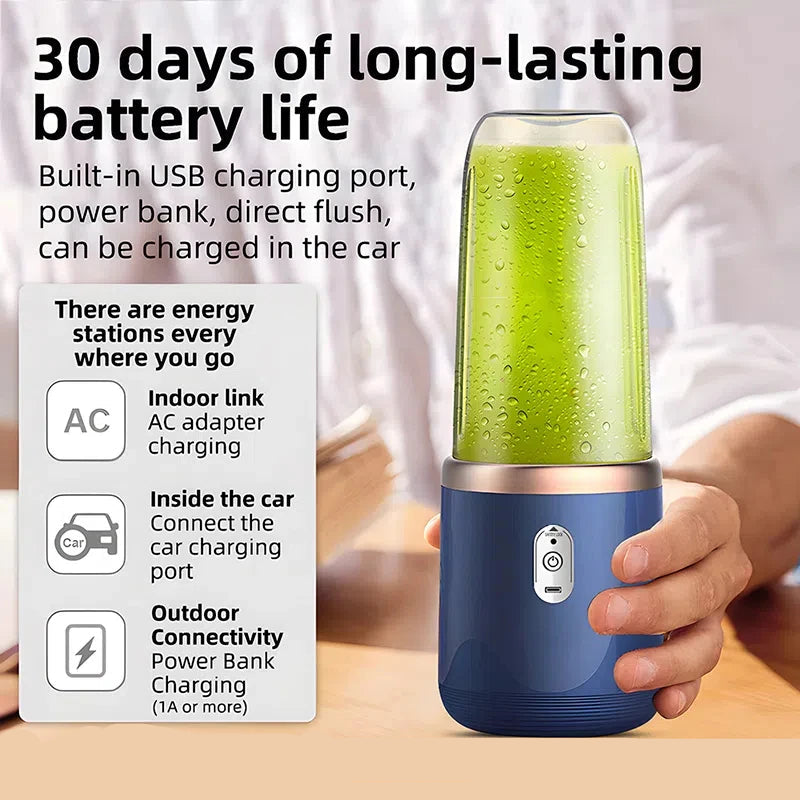 Portable Electric Fruit Juicer with USB Rechargeable Battery | Mini Blender for Smoothies