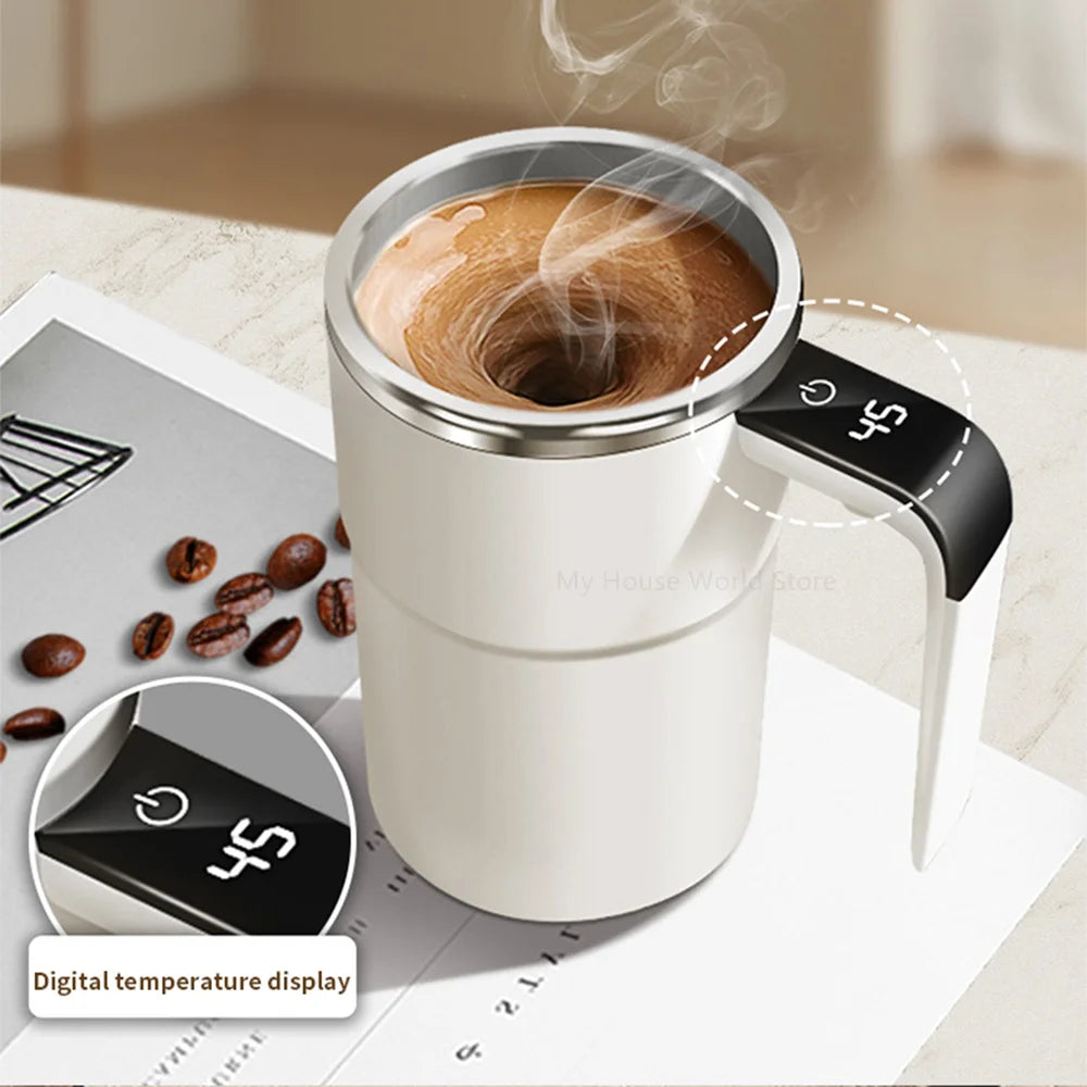 Self-Stirring Magnetic Cup | Automatic Mixing Mug for Hot Drinks