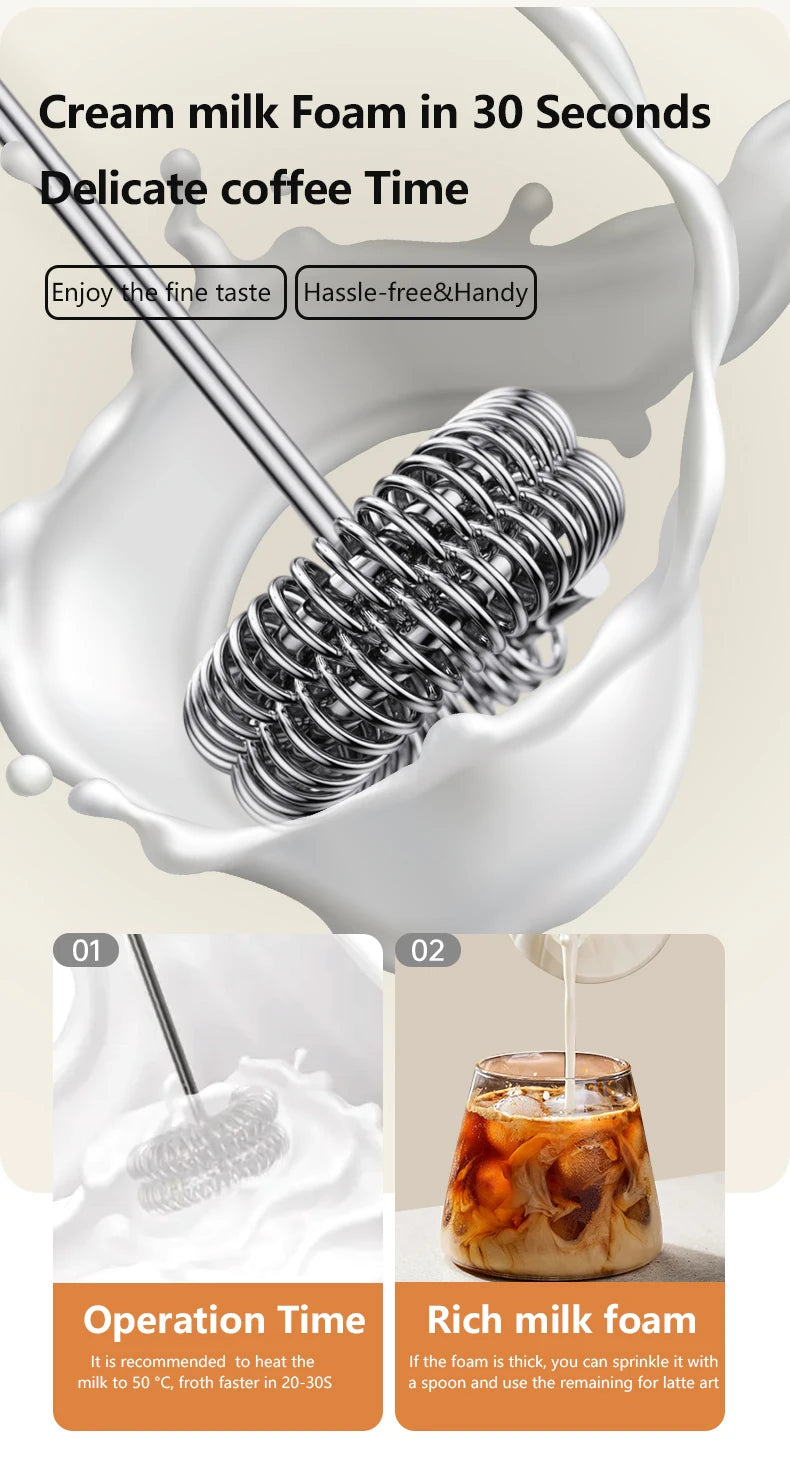 Cordless Electric Hand Mixer | Portable USB Rechargeable Blender for Kitchen